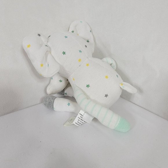Cloud Island White ELEPHANT PLUSH Baby Stuffed Toy Lovey Stars NB/RN  Target 9" - Picture 4 of 6